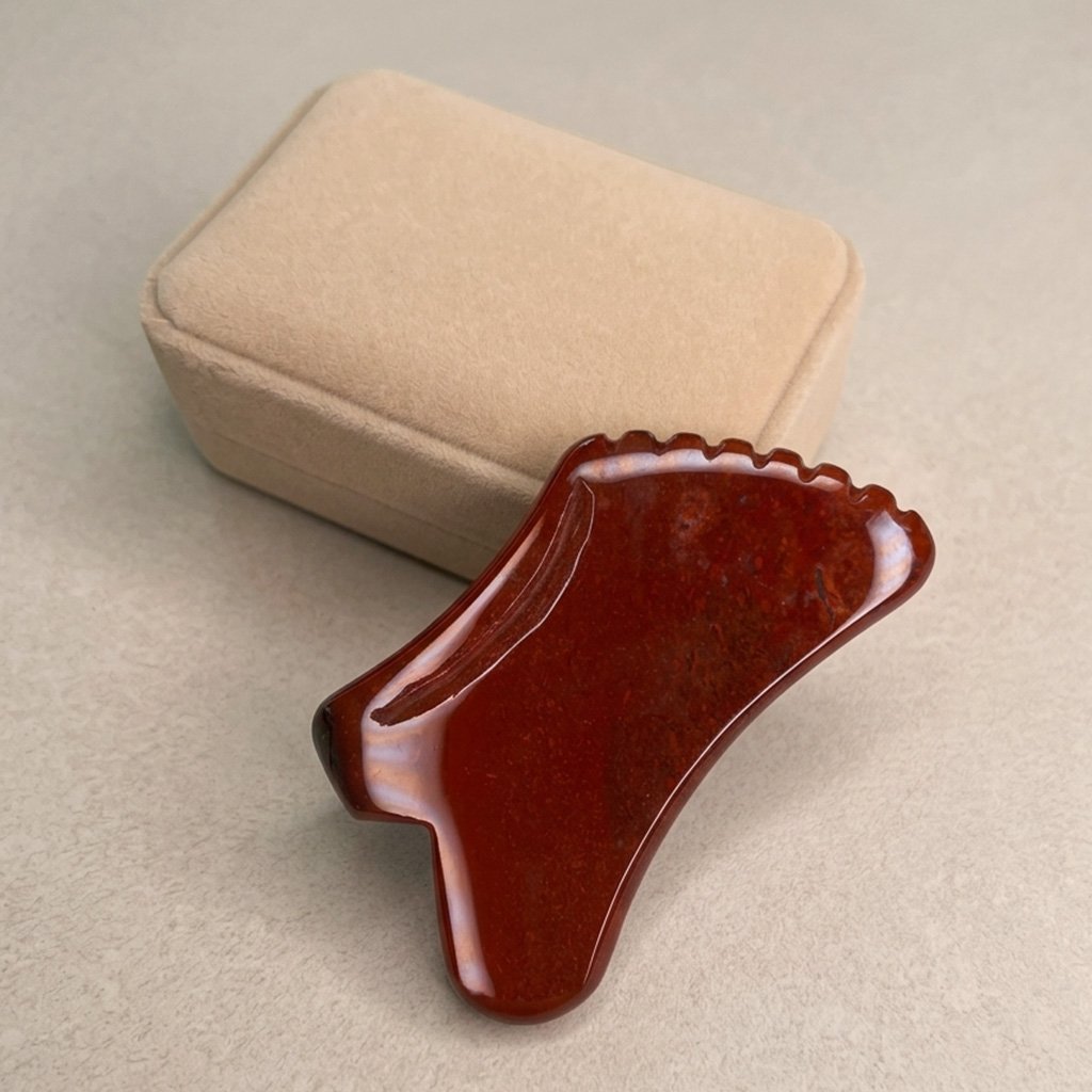 Kamień Gua sha z mokaitu - obrazek 2
