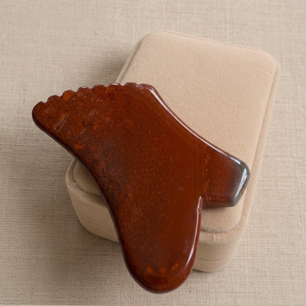 Kamień Gua sha z mokaitu - obrazek 3